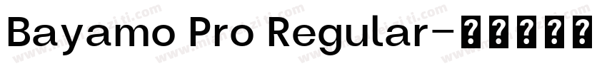 Bayamo Pro Regular字体转换